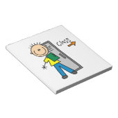 Jongen op school notitieblok (Schuin)