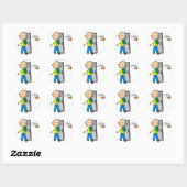 Jongen op school sticker (Vel)