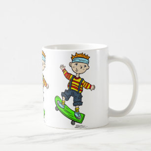 Jongen op skateboard koffiemok
