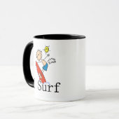 Jongen op surfplank  mok (Voorkant links)