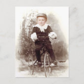 Jongen op Tricycle Briefkaart (Voorkant)