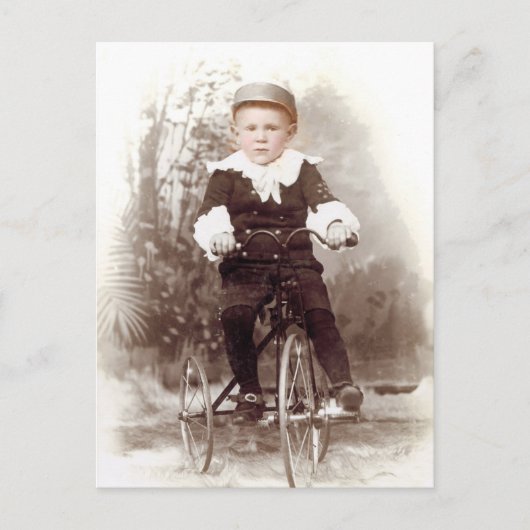 Jongen op Tricycle Briefkaart (Voorkant)