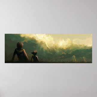 jongen, overwonnen poster