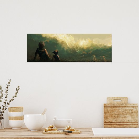 jongen, overwonnen poster (Keuken)