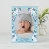 Jongen Paasei Baby Foto Geboorte Aankondiging Kaar (Staand voorkant)