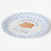 Jongen Pannenkoek Ontbijt Verjaardagsfeest Papieren Bordje (Gekanteld)