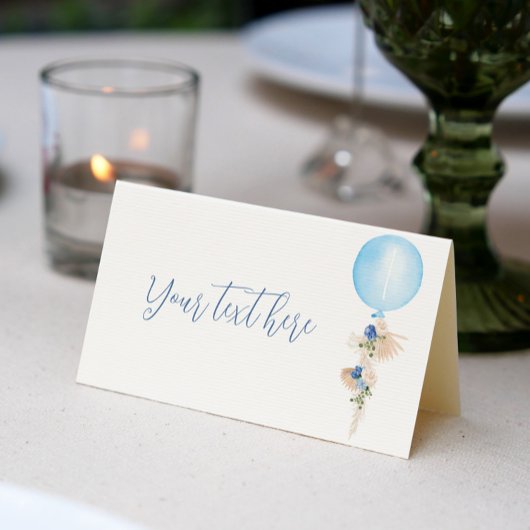 Jongen Party Place Card Birthday Baby shower Plaatskaartje