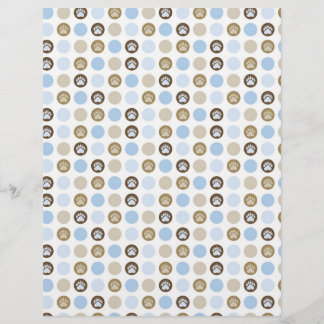 Jongen Pauw print poka dots scrapbook paper