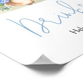 Jongen Peter Konijn Baby shower Drinken Poster (Hoek)