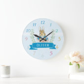 Jongen Peter Rabbit Blue Custom Large Clock Grote Klok (Huis)
