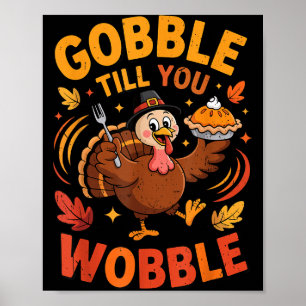 Jongen Peuter Gobble Tot Je Wobbelt Kalkoen Grappi Poster