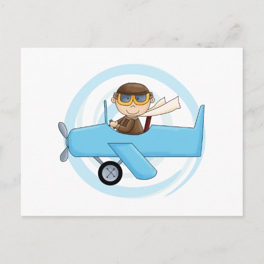 Jongen Pilot Tshirts en Gifts Briefkaart (Voorkant)