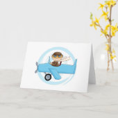 Jongen Pilot Tshirts en Gifts Kaart (Gele Bloem)