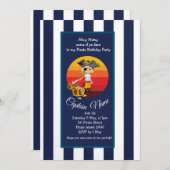 Jongen piraat schedel zwaarden kaart (Voorkant / Achterkant)