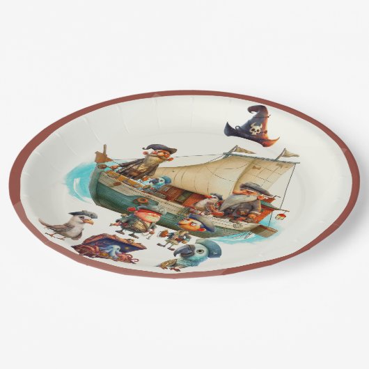 Jongen pirate Birthday Party Paper Bord (Gekanteld)