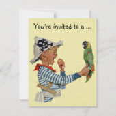  jongen Pirate Child Birthday Party Invitation Kaart (Voorkant)