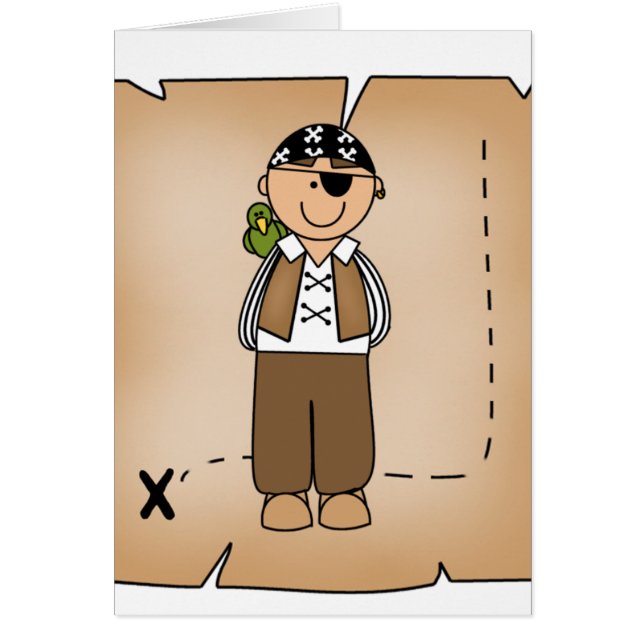 Jongen Pirate en Map (Voorkant)