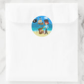 Jongen Pirate met Treasure Chest Stickers (Tas)
