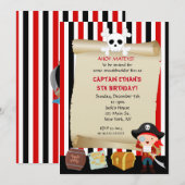 Jongen Pirate Verjaardag Uitnodigingen (Voorkant / Achterkant)