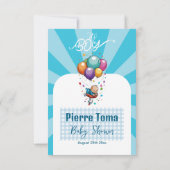 Jongen Platte Bedankkaart (Achterkant)