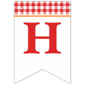 Jongen pomkin Patch Tractor Red Birthday Banner (Tweede vlag)