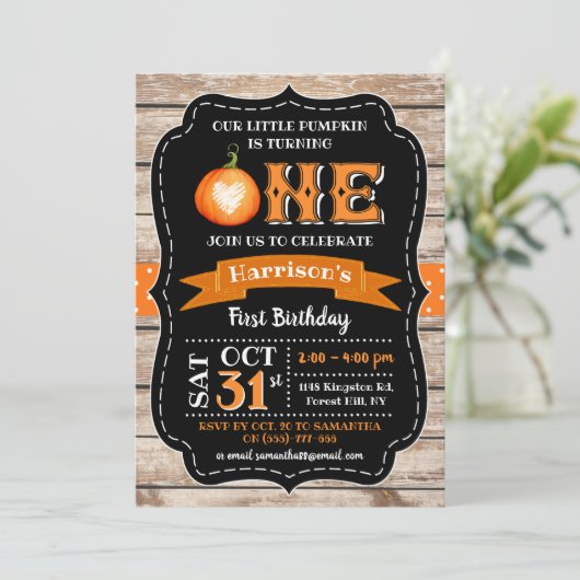 Jongen pompoen 1 september kaart (Staand voorkant)