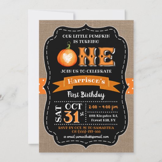 Jongen pompoen 1 september kaart (Voorkant)