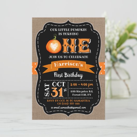 Jongen pompoen 1 september kaart (Staand voorkant)