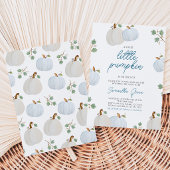 Jongen Pompoen Baby Shower Kaart