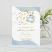 Jongen Pompoen Baby Shower Uitnodiging Herfst (Staand voorkant)