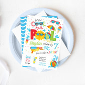 Jongen Pool Party Invitation, Summer Birthday Kaart