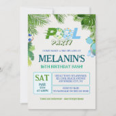 Jongen Pool Party Uitnodiging - Cool Dude Verjaard (Voorkant)