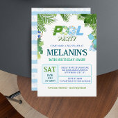 Jongen Pool Party Uitnodiging - Cool Dude Verjaard