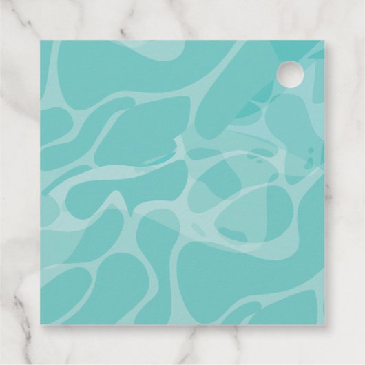 Jongen Pool Party verjaardagshaai dank u Bedankjes Labels (Achterkant)