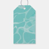 Jongen Pool Party verjaardagshaai dank u gunst Cadeaulabel (Achterkant)