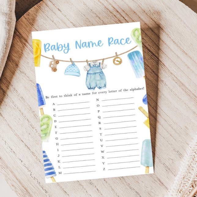 Jongen Popsicle Baby Shower Hoe Groot Is Spel (Ready to Pop Popsicle Baby Shower Game)