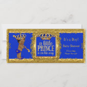 Jongen Prince is onderweg naar de Royal Blue Gold  Kaart (Voorkant)