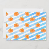 Jongen Pumpkin Blue Truck, eerste verjaardag Uitno Kaart (Achterkant)