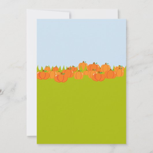 Jongen Pumpkin die Birthday Party uitnodigingen he (Achterkant)