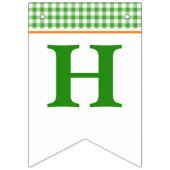 Jongen Pumpkin Patch Tractor Green Happy Birthday Vlaggetjes (Tweede vlag)