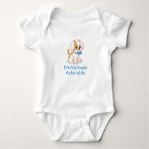 Jongen Puppies Hond met Blauwe Vlinderdas Body
