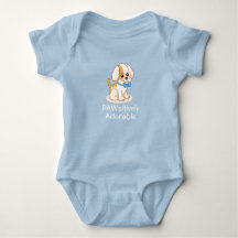 Jongen Puppies Hond met Blauwe Vlinderdas Body Sui
