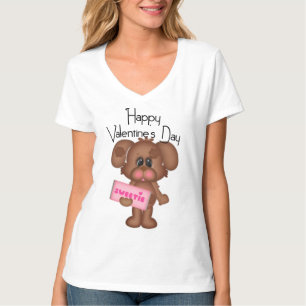 Jongen Puppy Dog Happy Valentijnsdag t-shirt 1