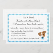 Jongen Puppy Shower-uitnodigingen Kaart (Voorkant / Achterkant)
