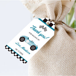 Jongen Race Auto Verjaardagsfeestje Cadeaulabel