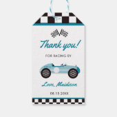 Jongen Race Auto Verjaardagsfeestje Cadeaulabel (Achterkant)