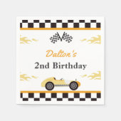 Jongen Race Auto Verjaardagsfeestje Servet (Voorkant)