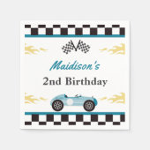 Jongen Race Auto Verjaardagsfeestje Servet (Voorkant)