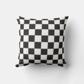 Jongen racer red black-checkered flag name pillow kussen (Achterkant)