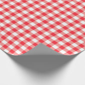 Jongen Red Gingham Birthday Wrapping Paper Cadeaupapier (Hoek)